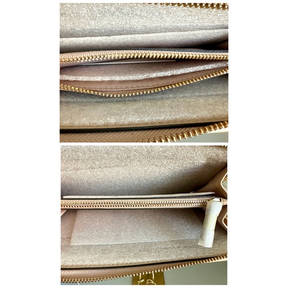 NWT Tory Burch Quilted Fleming Stud Continental Wallet in Goan Sand - Picture 11 of 11